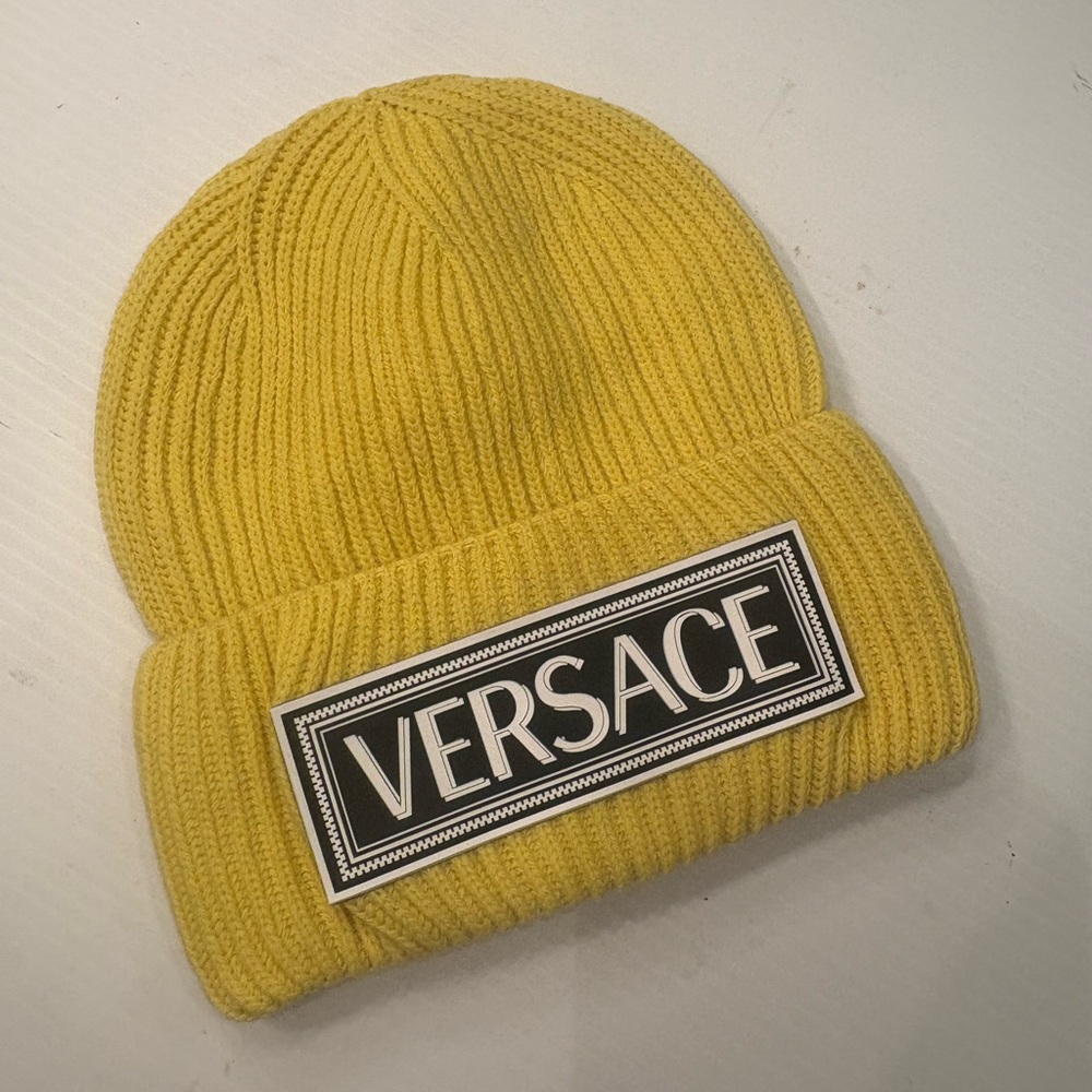 Authentic Versace Mustard (yellow) Knit Beanie